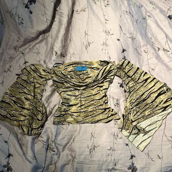 90’s fairycore detached flare sleeve tube top 🌿🐅 - Picture 2 of 5